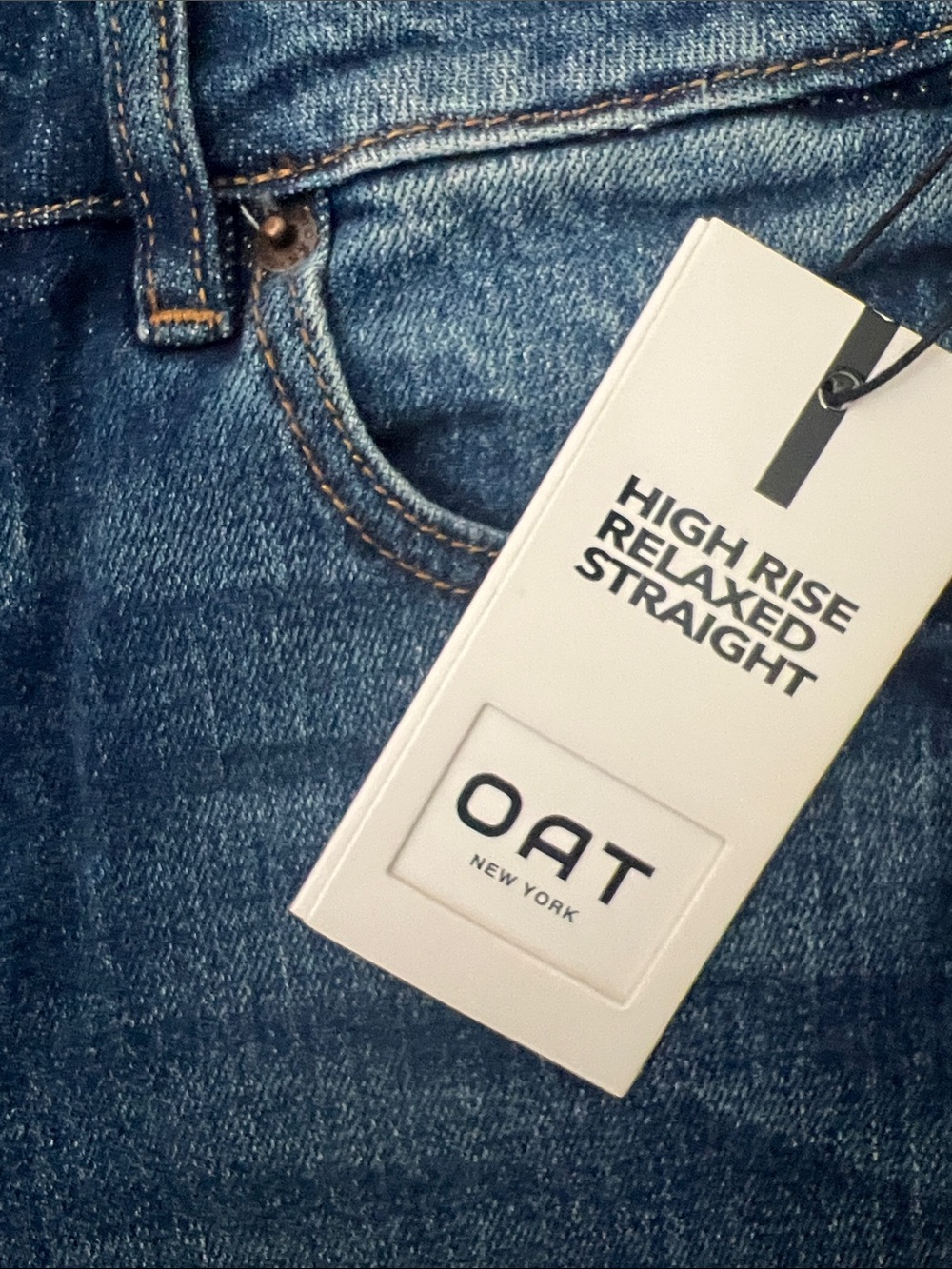 NWT Oat New York High Rise Straight Ankle Jeans Distressed Size 24 - Picture 3 of 12
